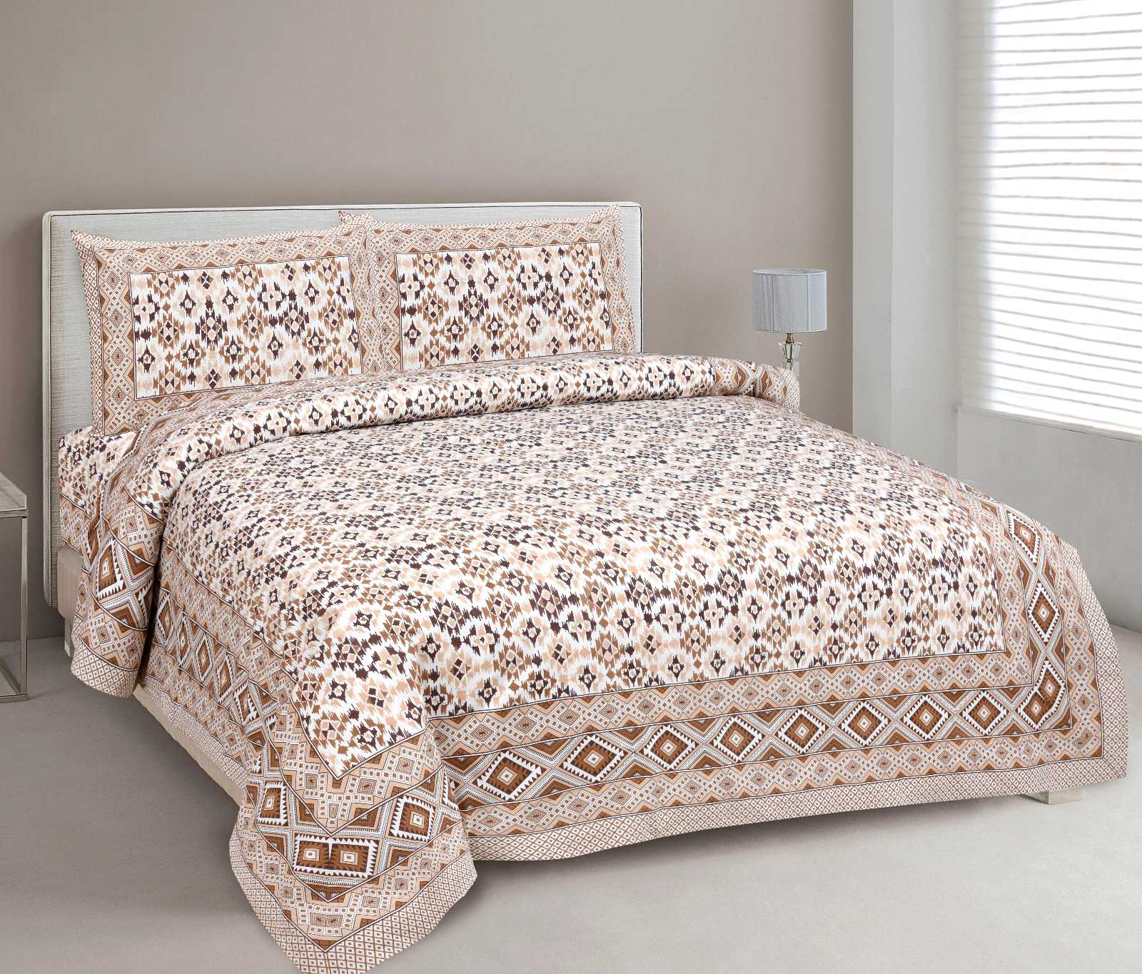 heritage king size cotton nwe trendy colours bedsheet with matching pillow cover