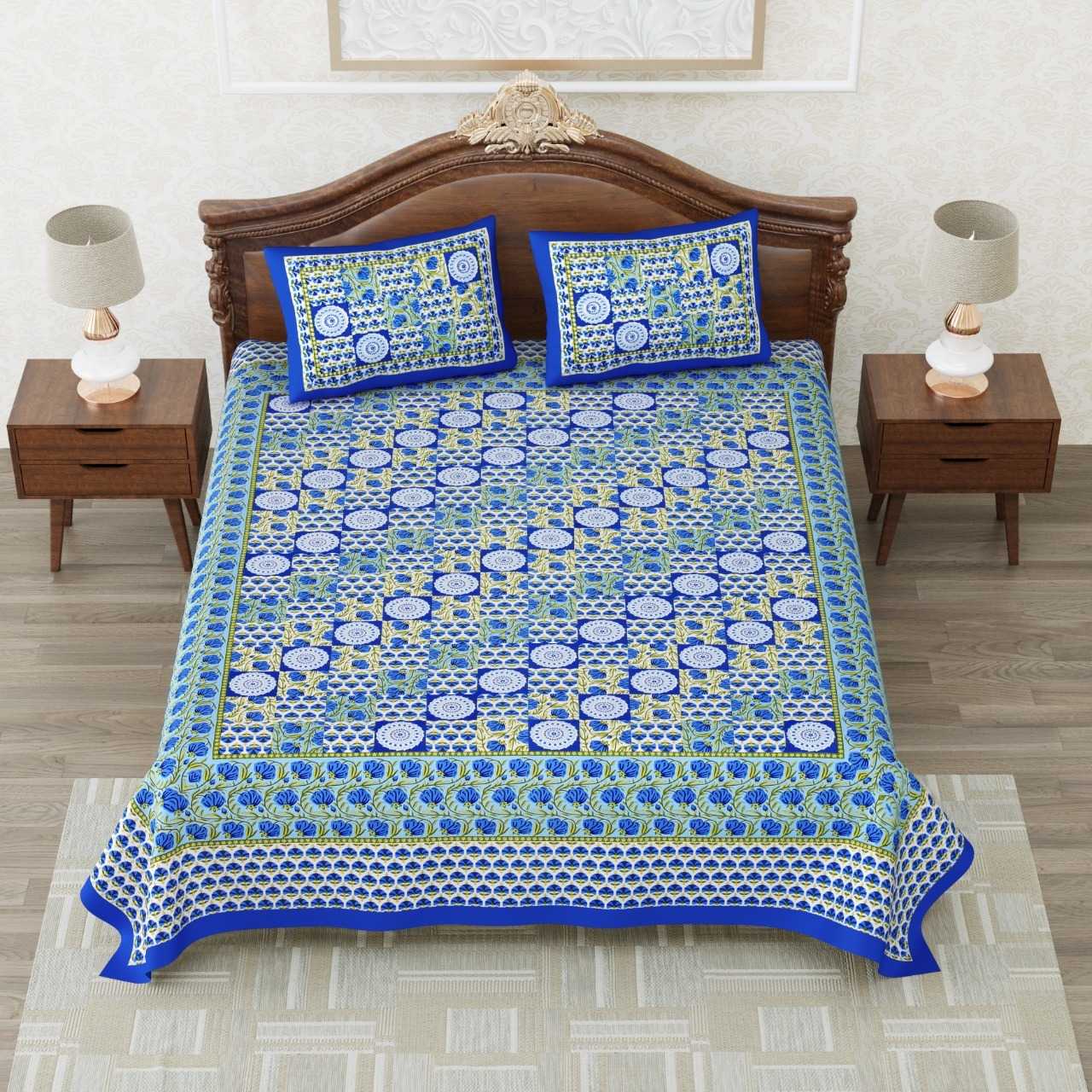 heritage king size cotton nwe trendy colours bedsheet with matching pillow cover