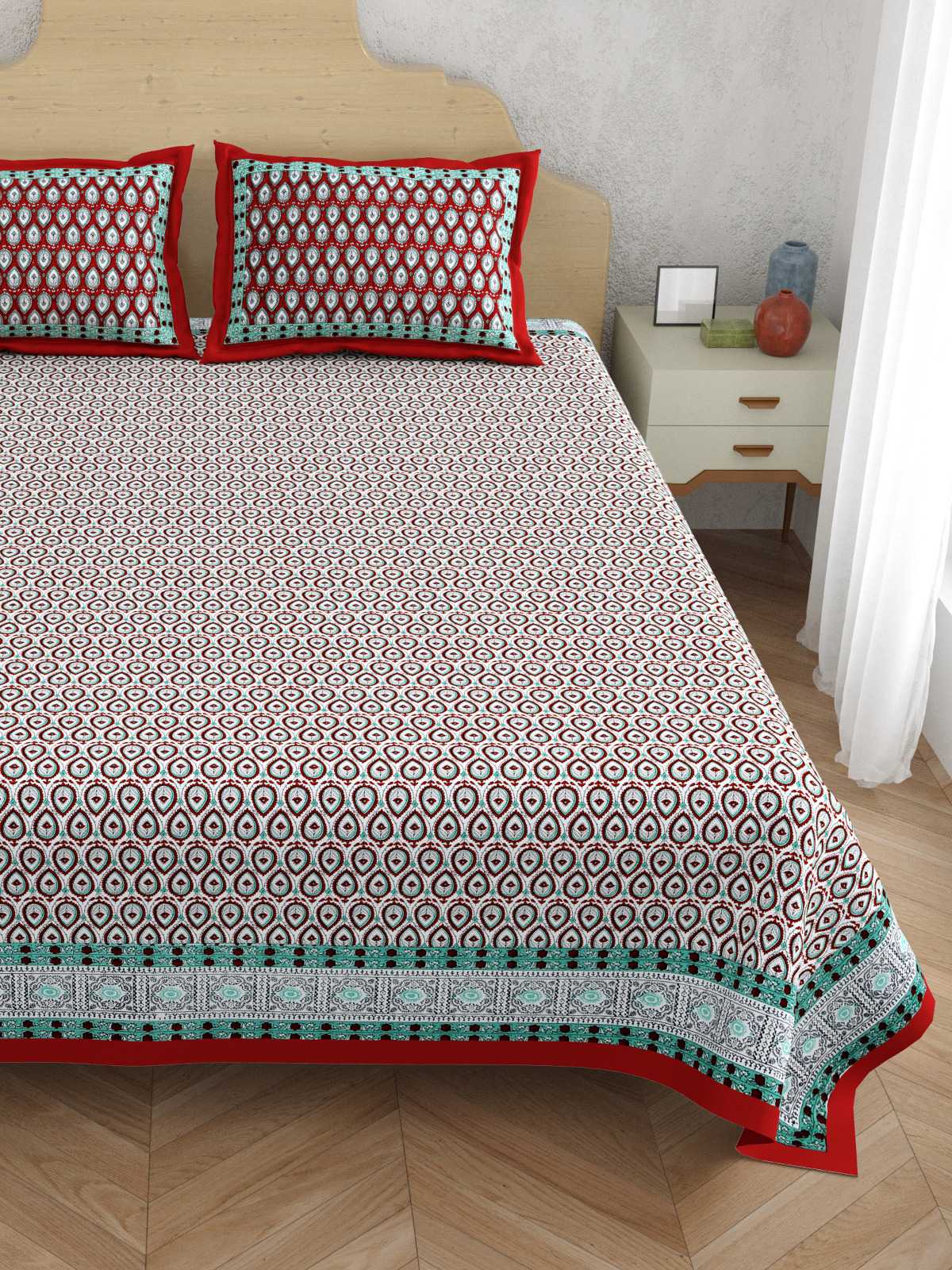 pr atulaya latest design king size cotton fancy bedsheet with pillow covers exports 