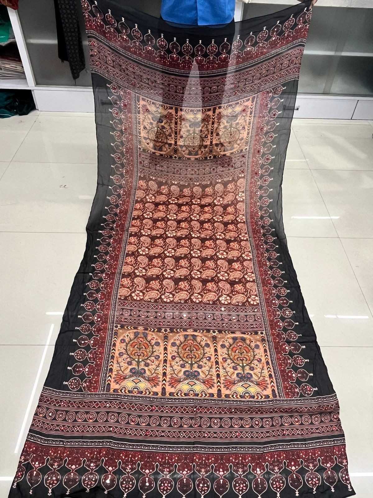 pr viscose pattern pure chinon regular wear dupatta exports