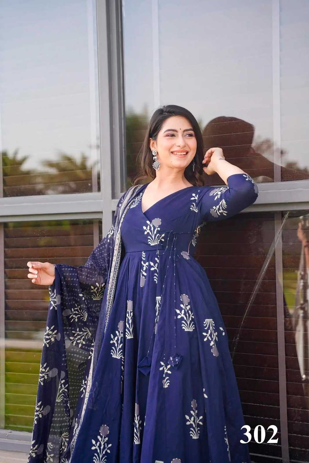 pr clora vol 3 ethnic design muslin fully stitch big size palazzo style flair 3pcs dress 