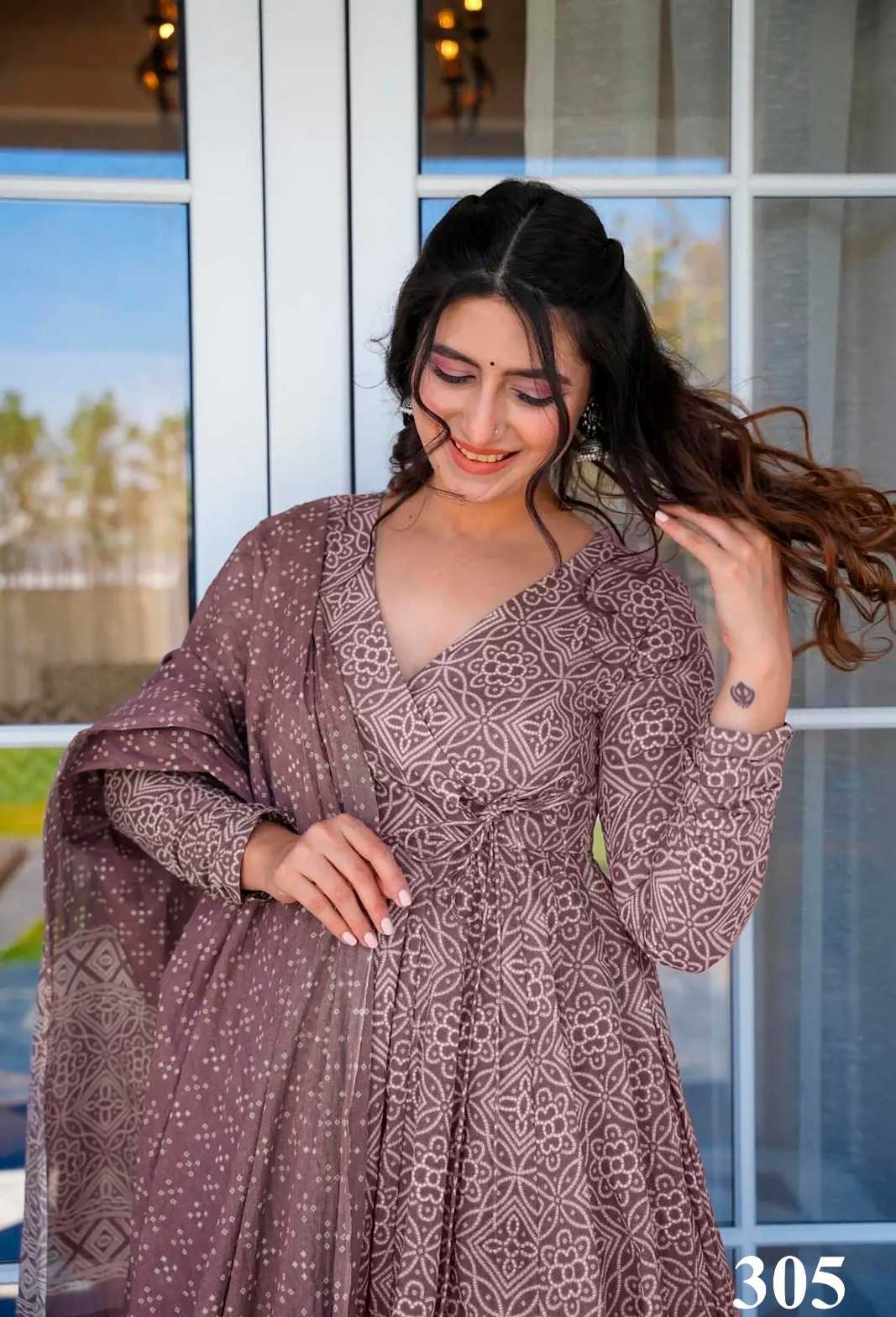 pr clora vol 3 ethnic design muslin fully stitch big size palazzo style flair 3pcs dress 