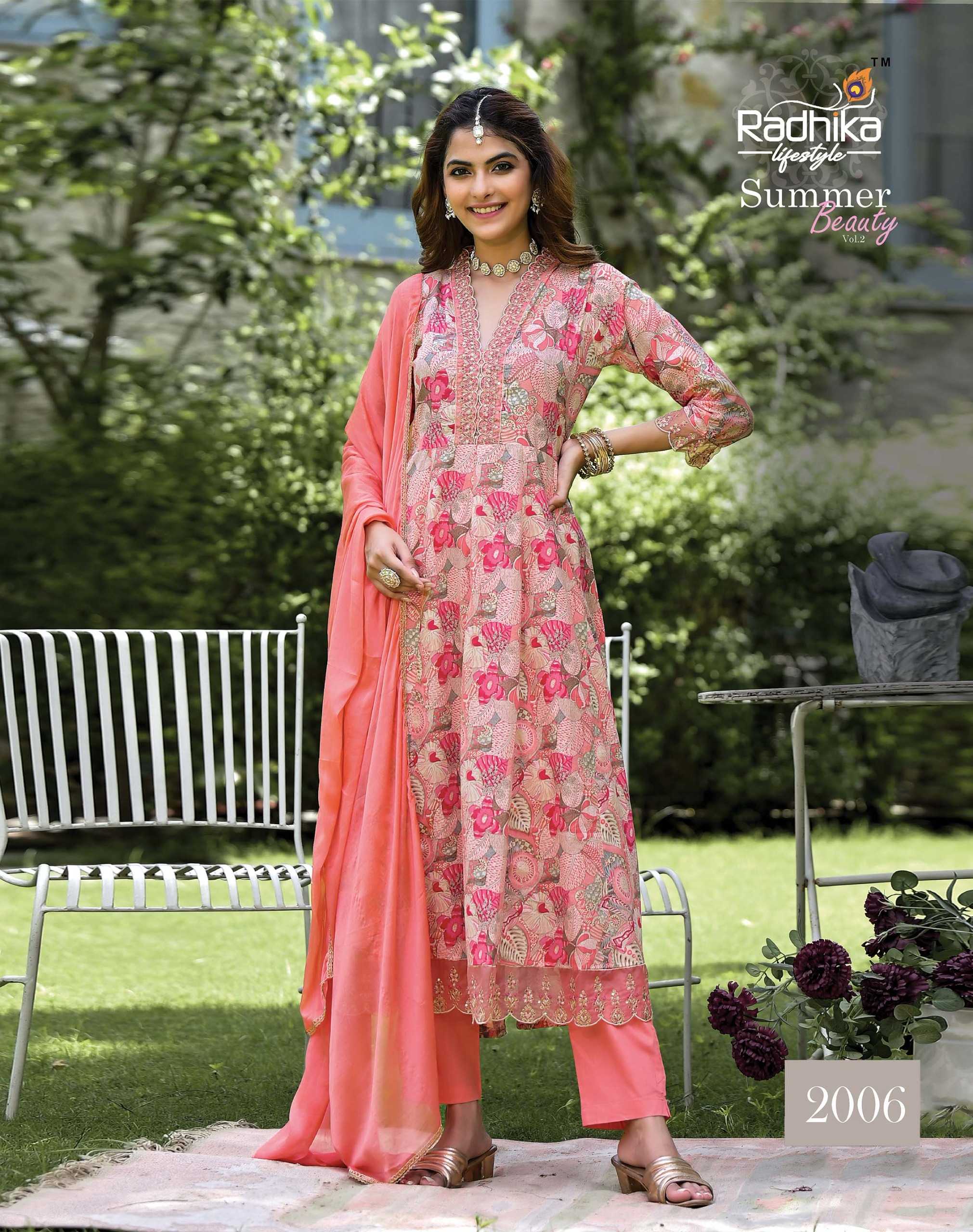 summer beauty vol 2 by radhika lifestyle cotton print casual wear readymade big size salwar suit 