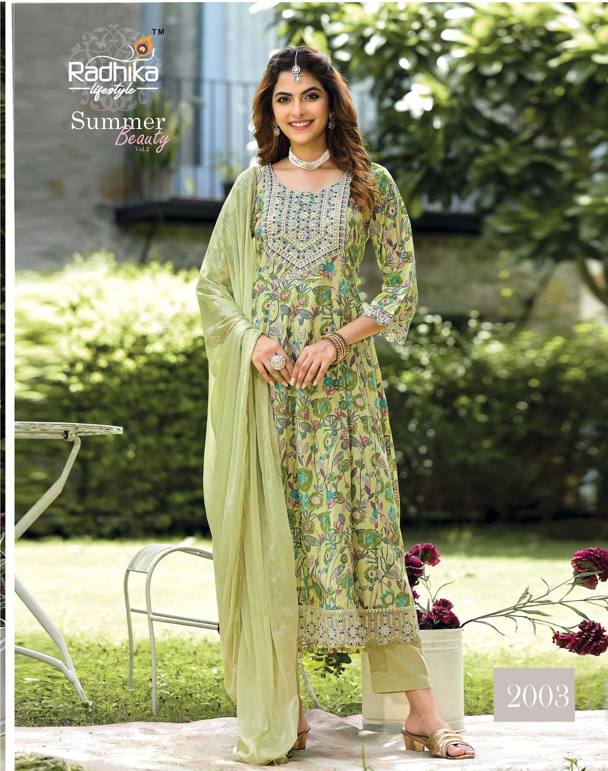 summer beauty vol 2 by radhika lifestyle cotton print casual wear readymade big size salwar suit 