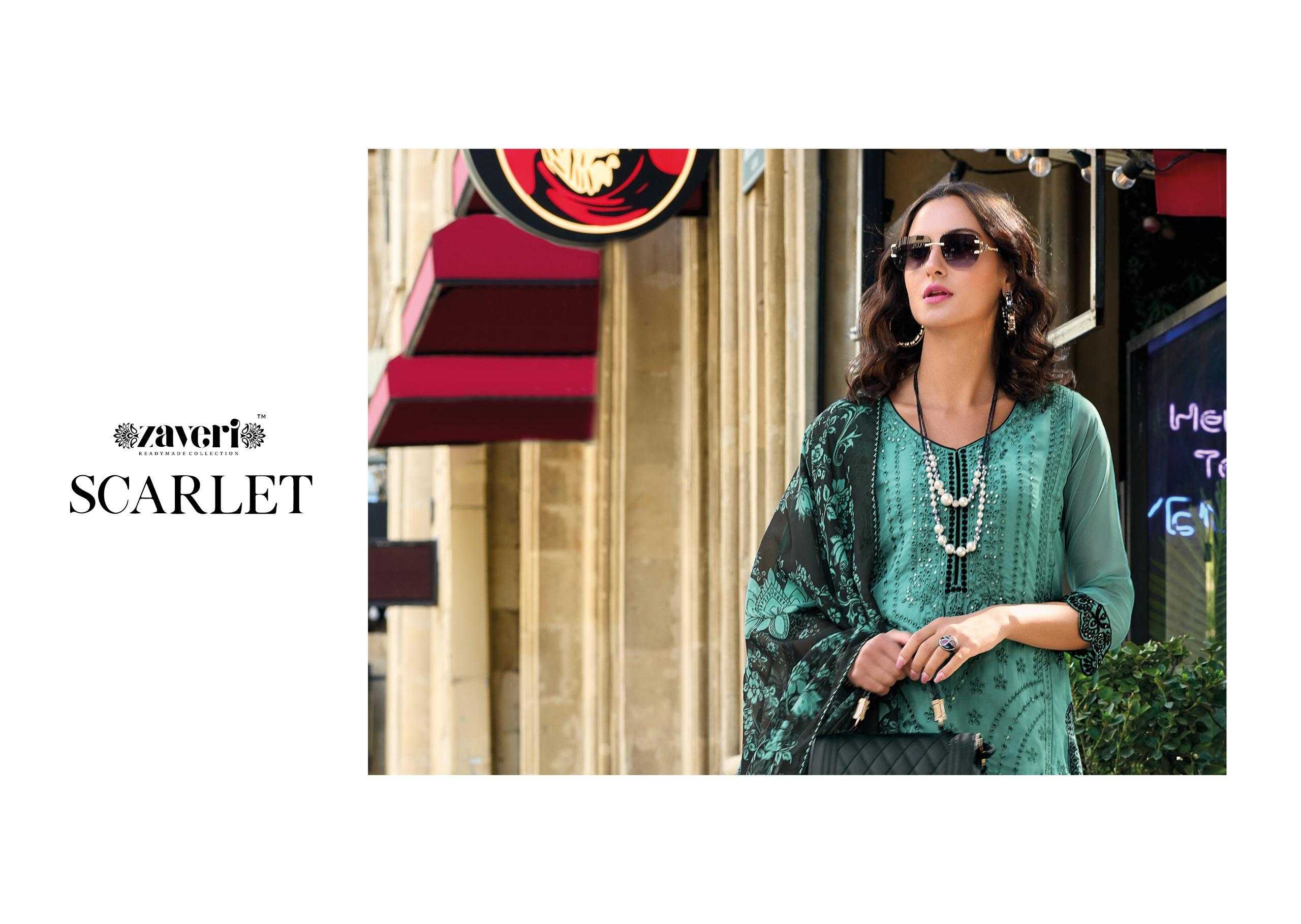 scarlet by zaveri organza modern pakistani amazing work readymade 3pcs dress