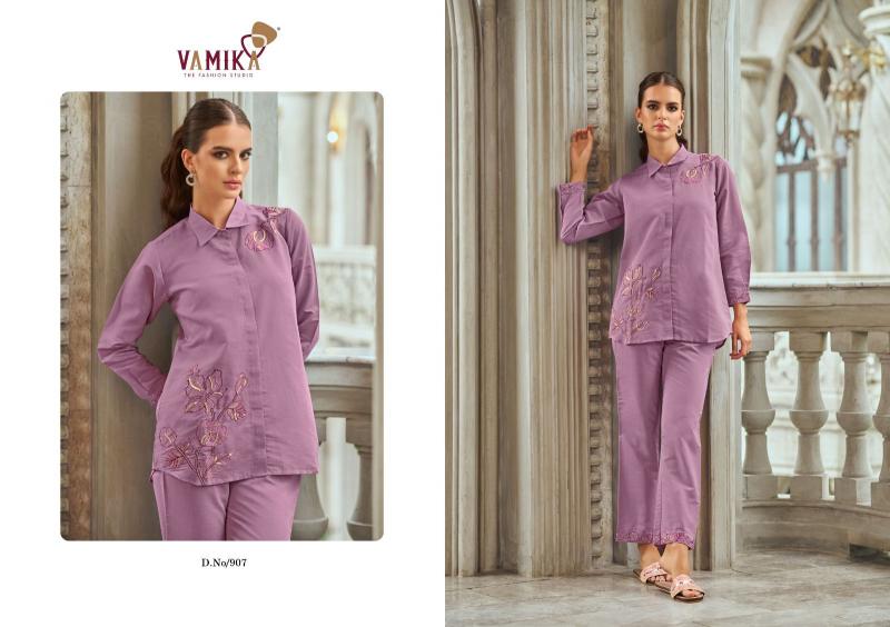 vamika aleena vol 2 viscose chanderi fullstitch trendy cord set