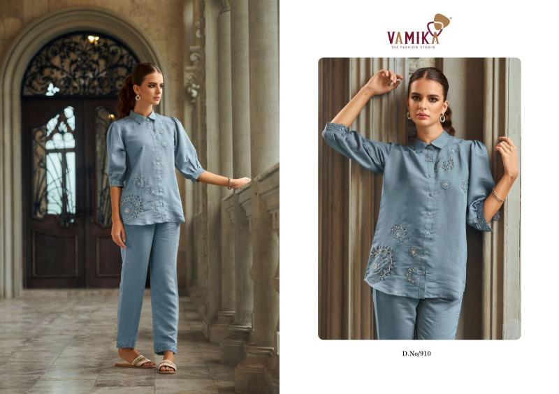 vamika aleena vol 2 viscose chanderi fullstitch trendy cord set