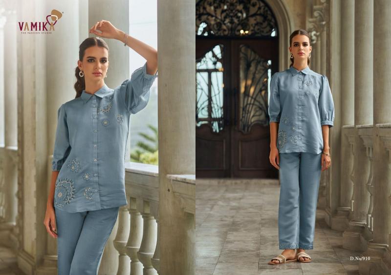 vamika aleena vol 2 viscose chanderi fullstitch trendy cord set