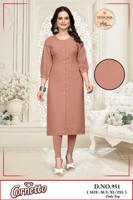 veeksha corneto sharvani pattern imported fullstitch combo long kurti