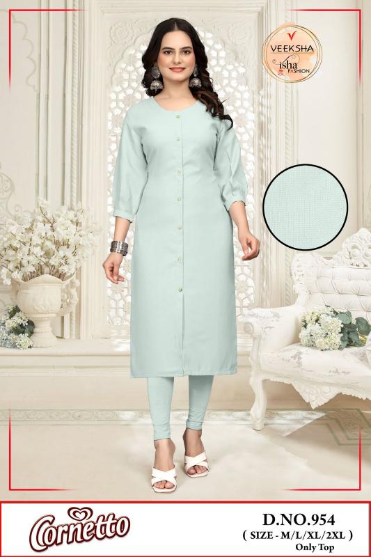 veeksha corneto sharvani pattern imported fullstitch combo long kurti