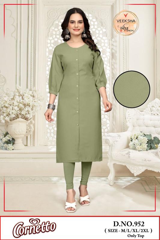 veeksha corneto sharvani pattern imported fullstitch combo long kurti
