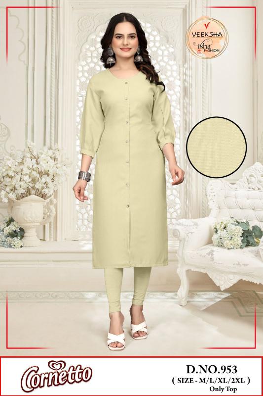 veeksha corneto sharvani pattern imported fullstitch combo long kurti