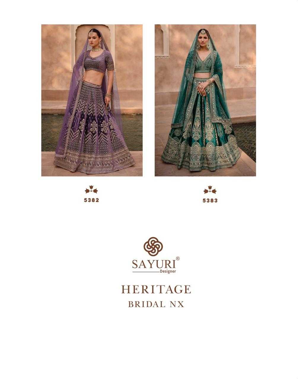 sayuri designer heritage bridal nx fullstitch viscose velvet silk wedding chaniya choli