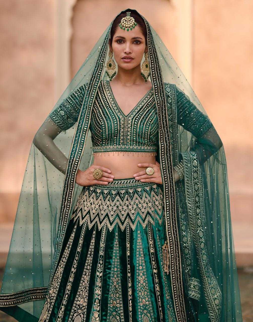 sayuri designer heritage bridal nx fullstitch viscose velvet silk wedding chaniya choli