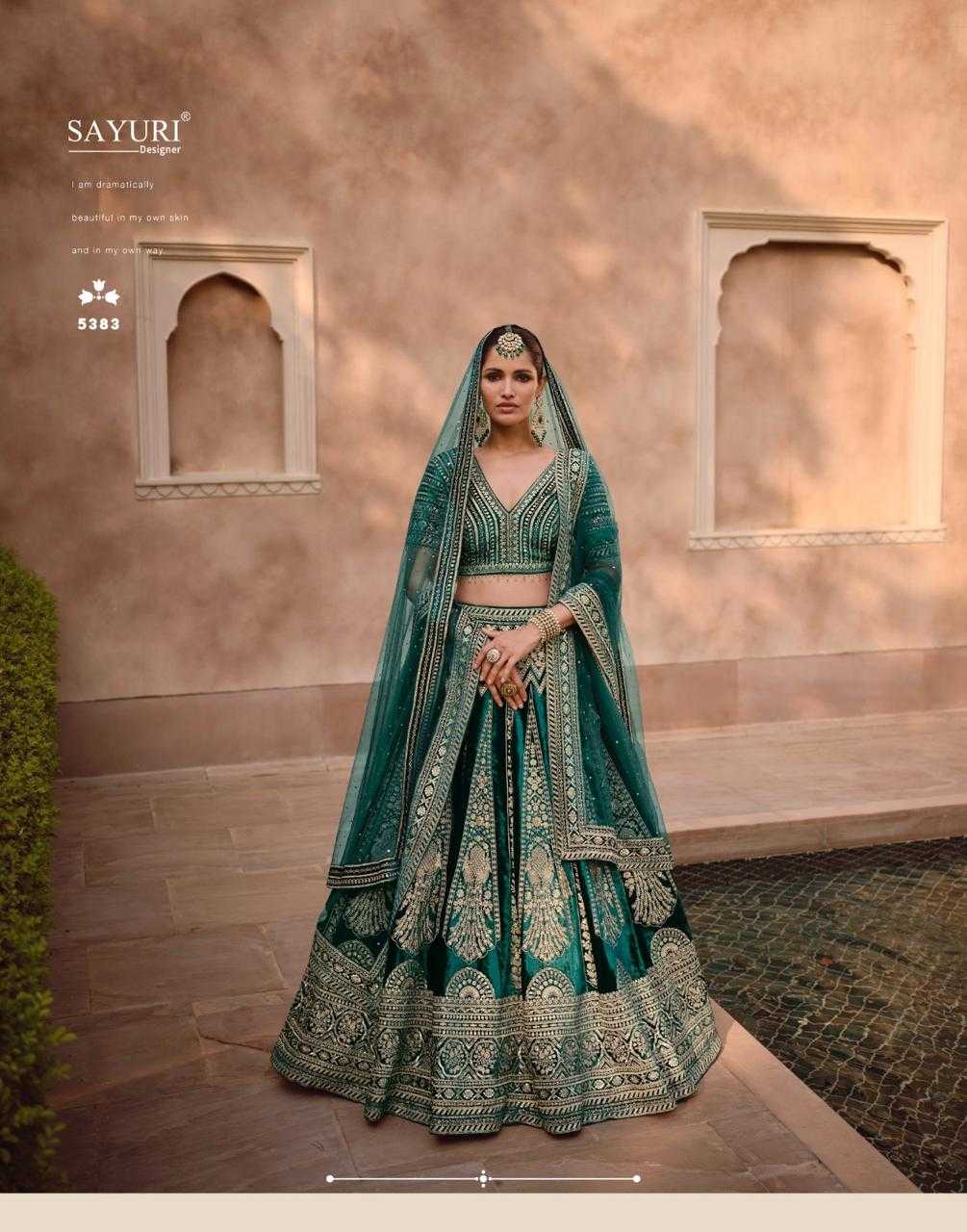 sayuri designer heritage bridal nx fullstitch viscose velvet silk wedding chaniya choli