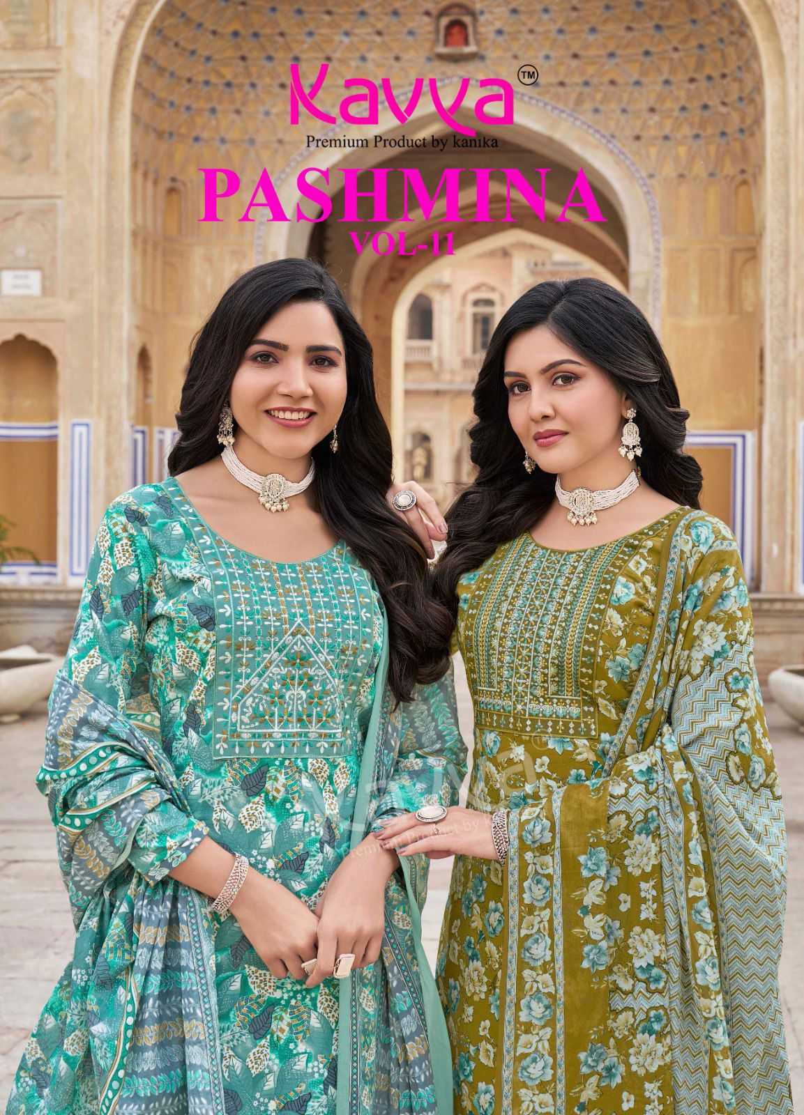 pashmina vol 11 by kavya fullstitch cotton 3pcs salwar suits collection