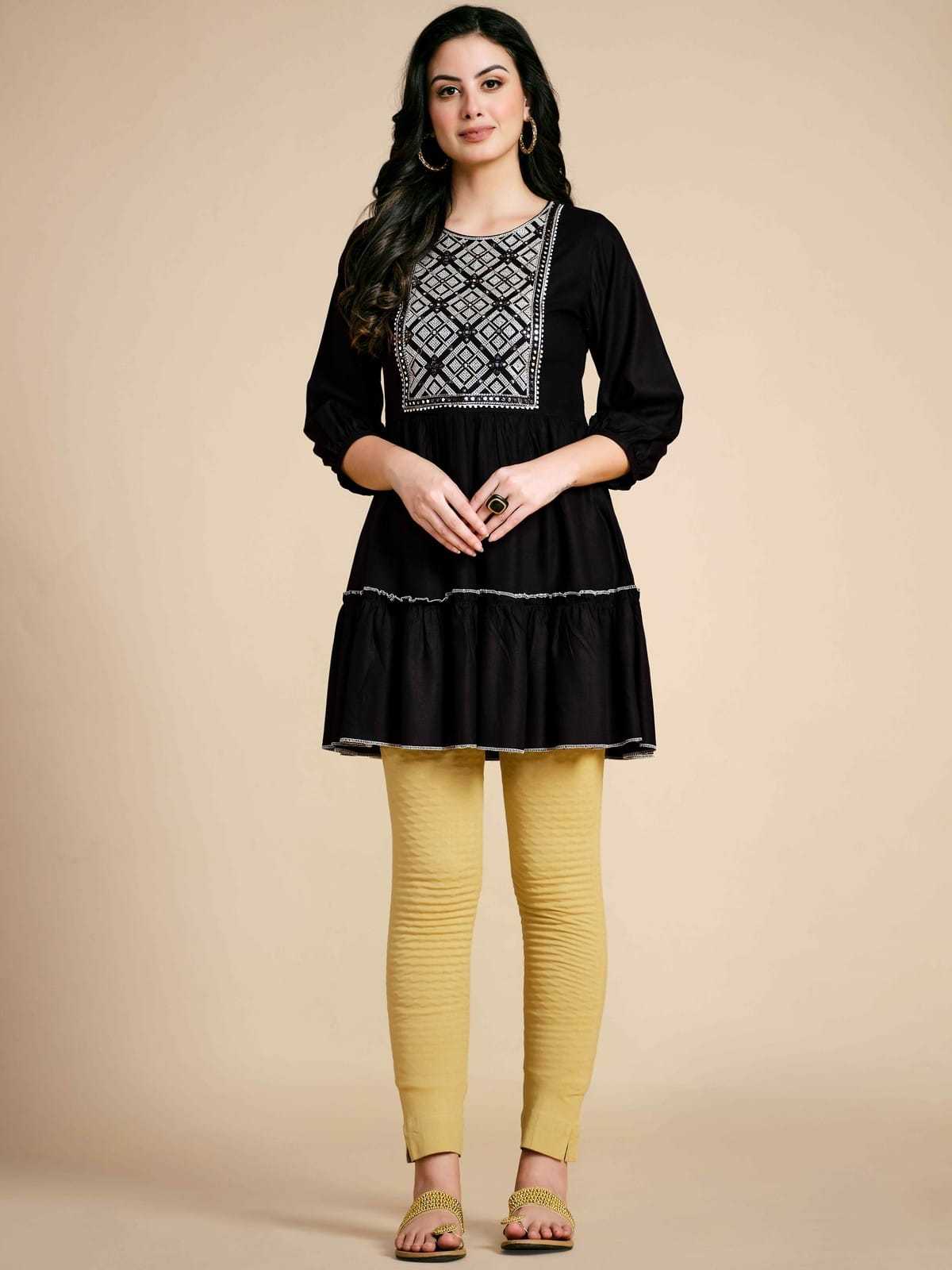 PR 9STAR NEW LUNCHING SWEET EMBRODERY WORK RAYON PLUS SIZE READYMADE KURTI