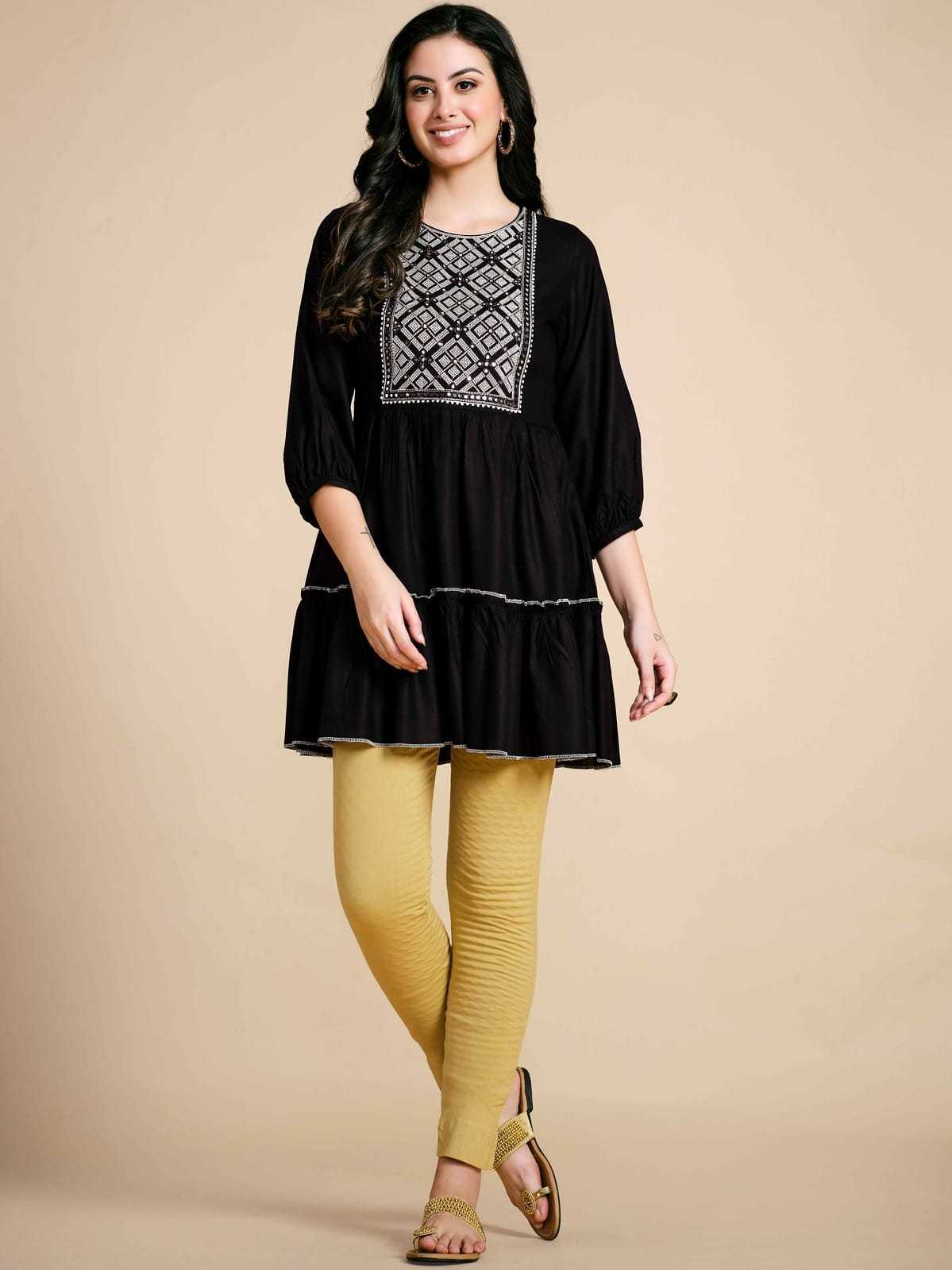 PR 9STAR NEW LUNCHING SWEET EMBRODERY WORK RAYON PLUS SIZE READYMADE KURTI