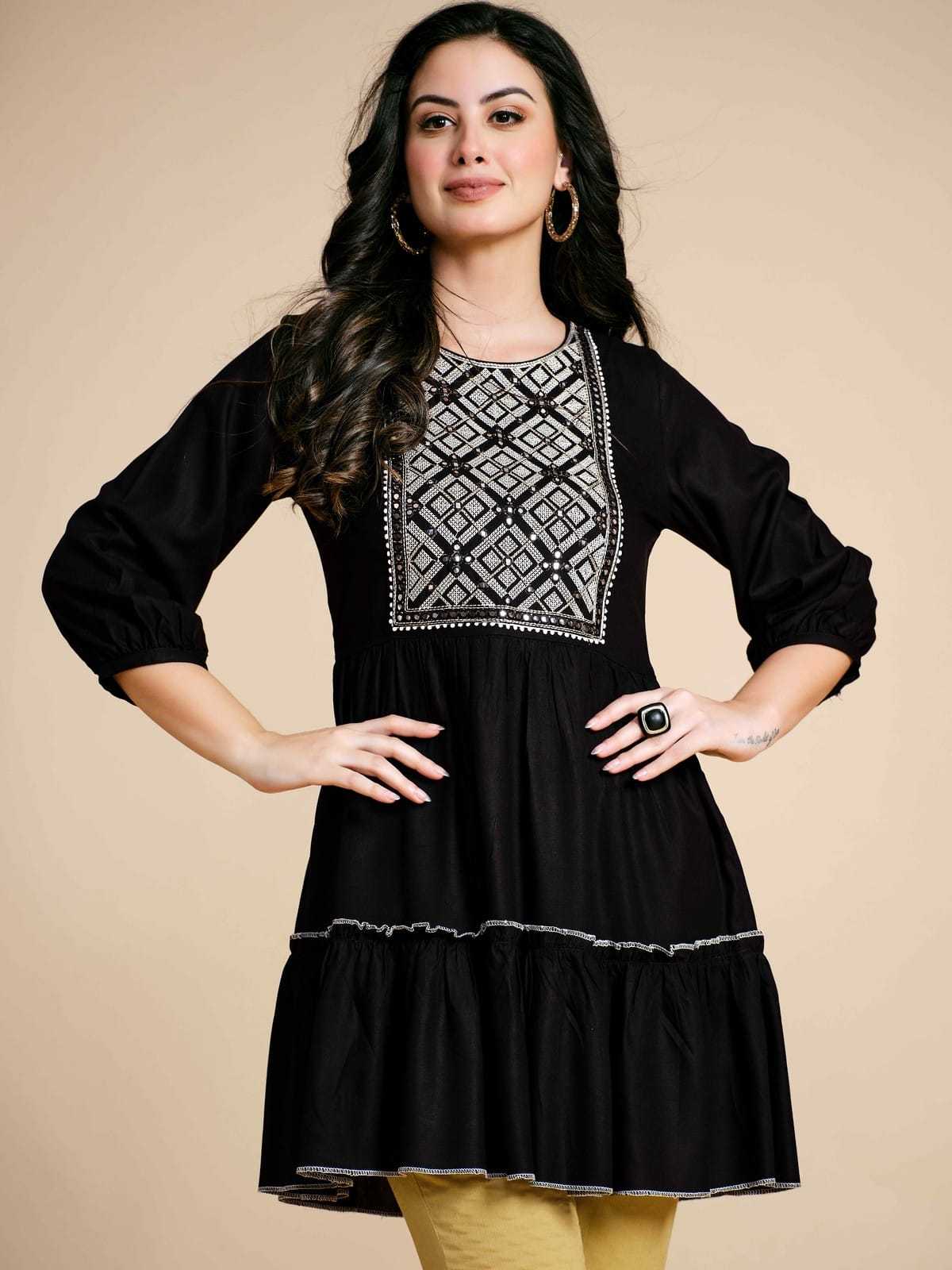 PR 9STAR NEW LUNCHING SWEET EMBRODERY WORK RAYON PLUS SIZE READYMADE KURTI