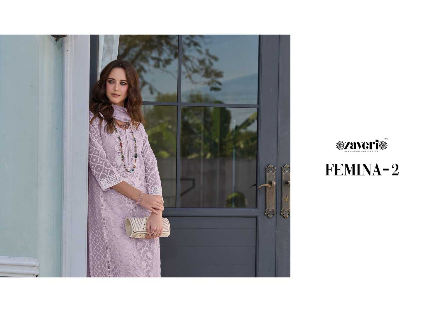 femina vol 2 by zaveri color edition 1 fully stitch organza original pakistani suit 