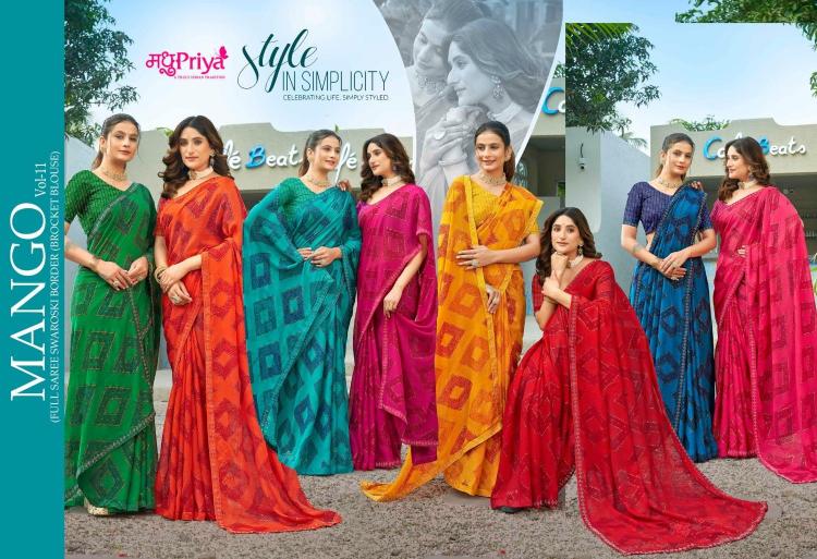 mango vol 11 by madhupriya dani sharmili fancy sarees for women 