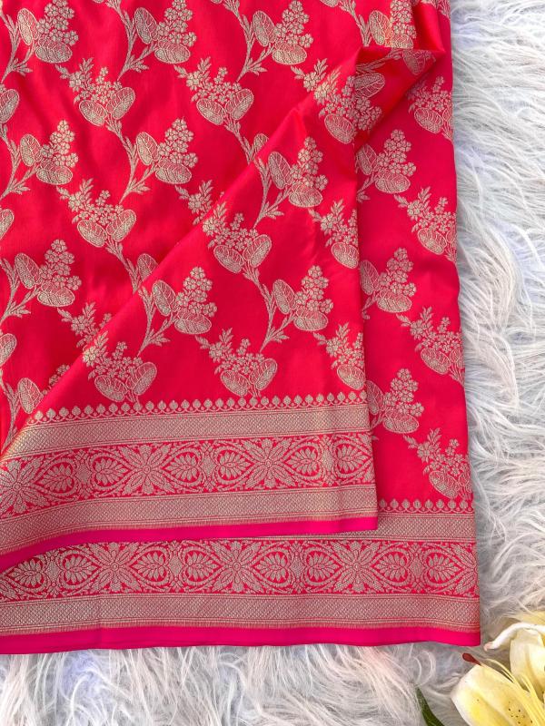 pr 3065 kc satin silk banarasi silk luxurious sarees for women