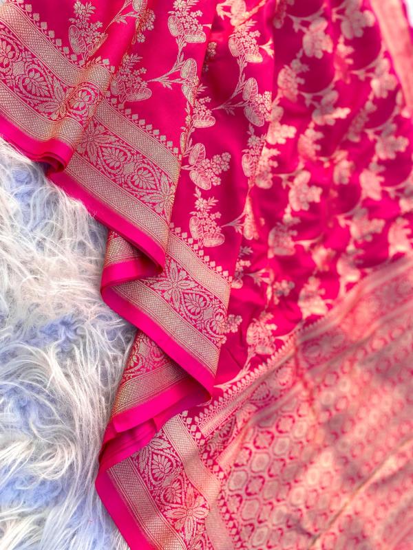 pr 3065 kc satin silk banarasi silk luxurious sarees for women