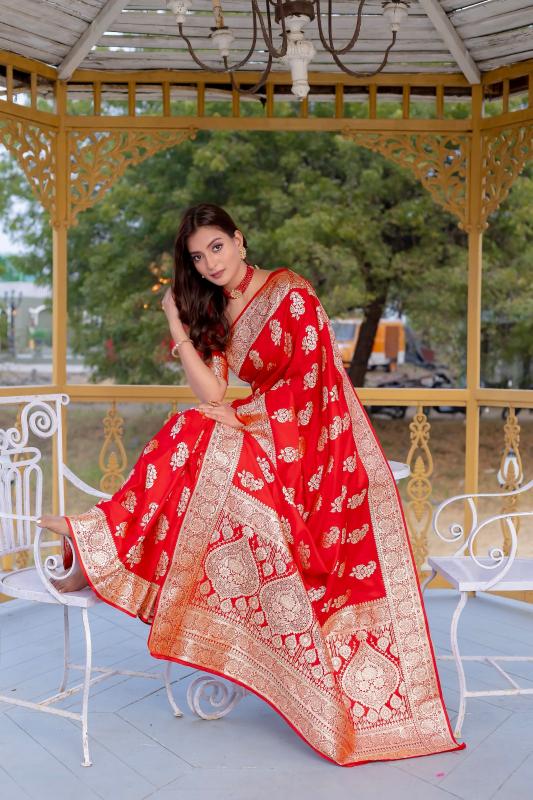 pr 3065 kc satin silk banarasi silk luxurious sarees for women