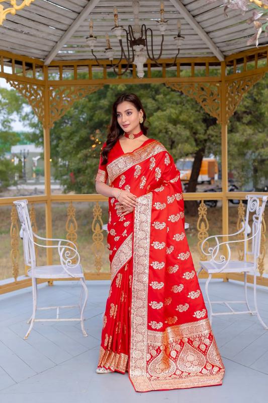 pr 3065 kc satin silk banarasi silk luxurious sarees for women