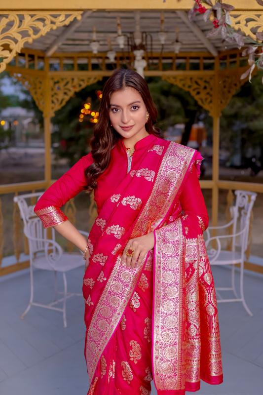 pr 3065 kc satin silk banarasi silk luxurious sarees for women