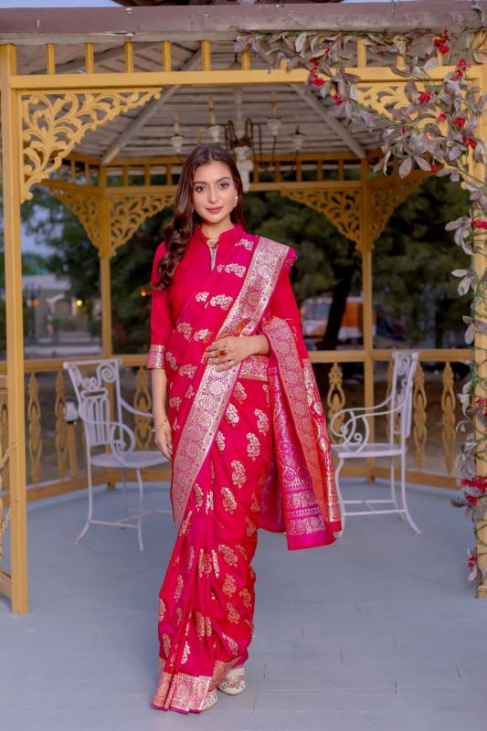 pr 3065 kc satin silk banarasi silk luxurious sarees for women