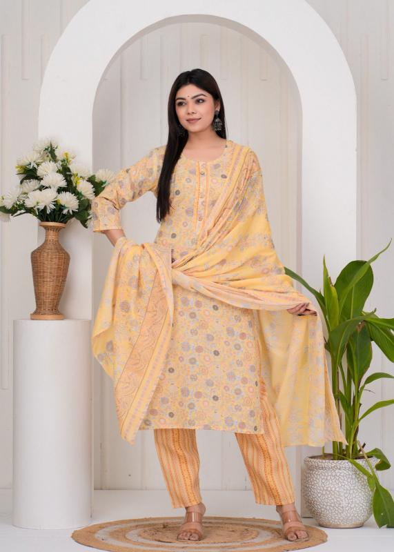 pr heritage cotton colour addition fully stitch combo salwar suit 