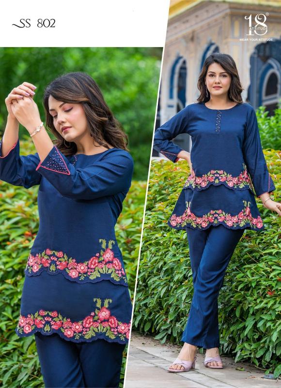 18 attitude sho-shaa vol 8 new trendy premium viscose fullstitch cord-sets