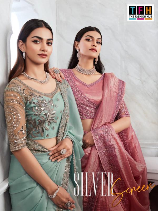 silver screen vol 19 by tfh shop trendy sarees online at affordable prices