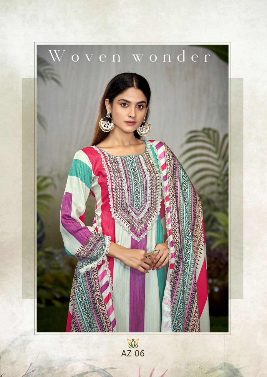 azaa vol 2 by the hermitage shop digital print viscose pakistani salwar kameez 