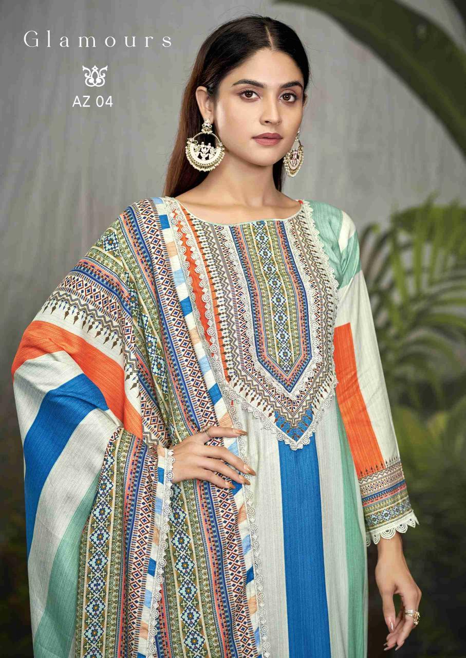 azaa vol 2 by the hermitage shop digital print viscose pakistani salwar kameez 