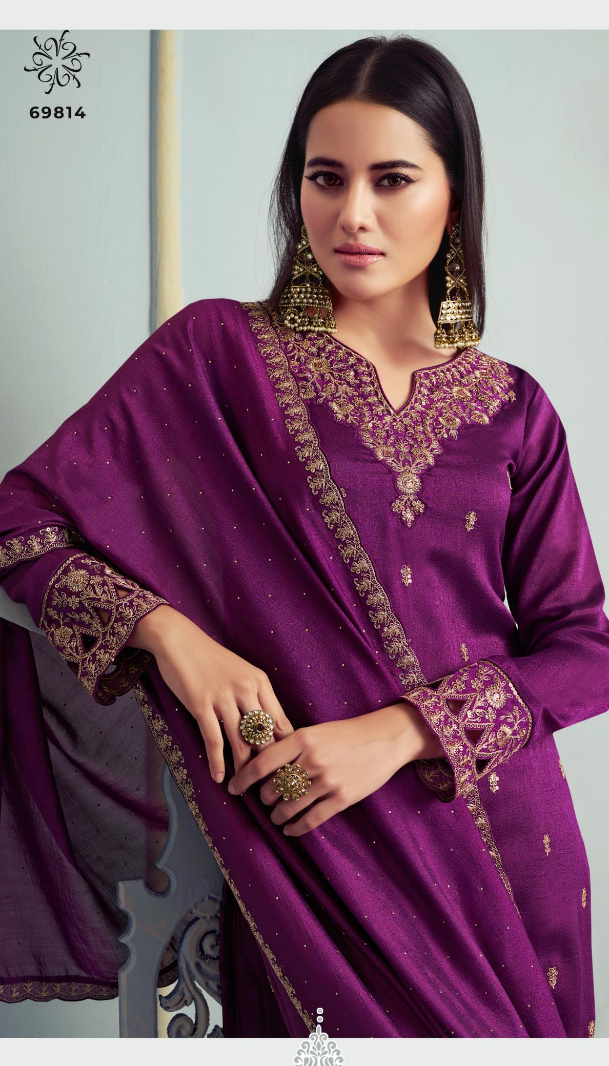 shaheen vo 8 by vinay kuleesh fully stitch plus size georgette ladies salwar kameez  