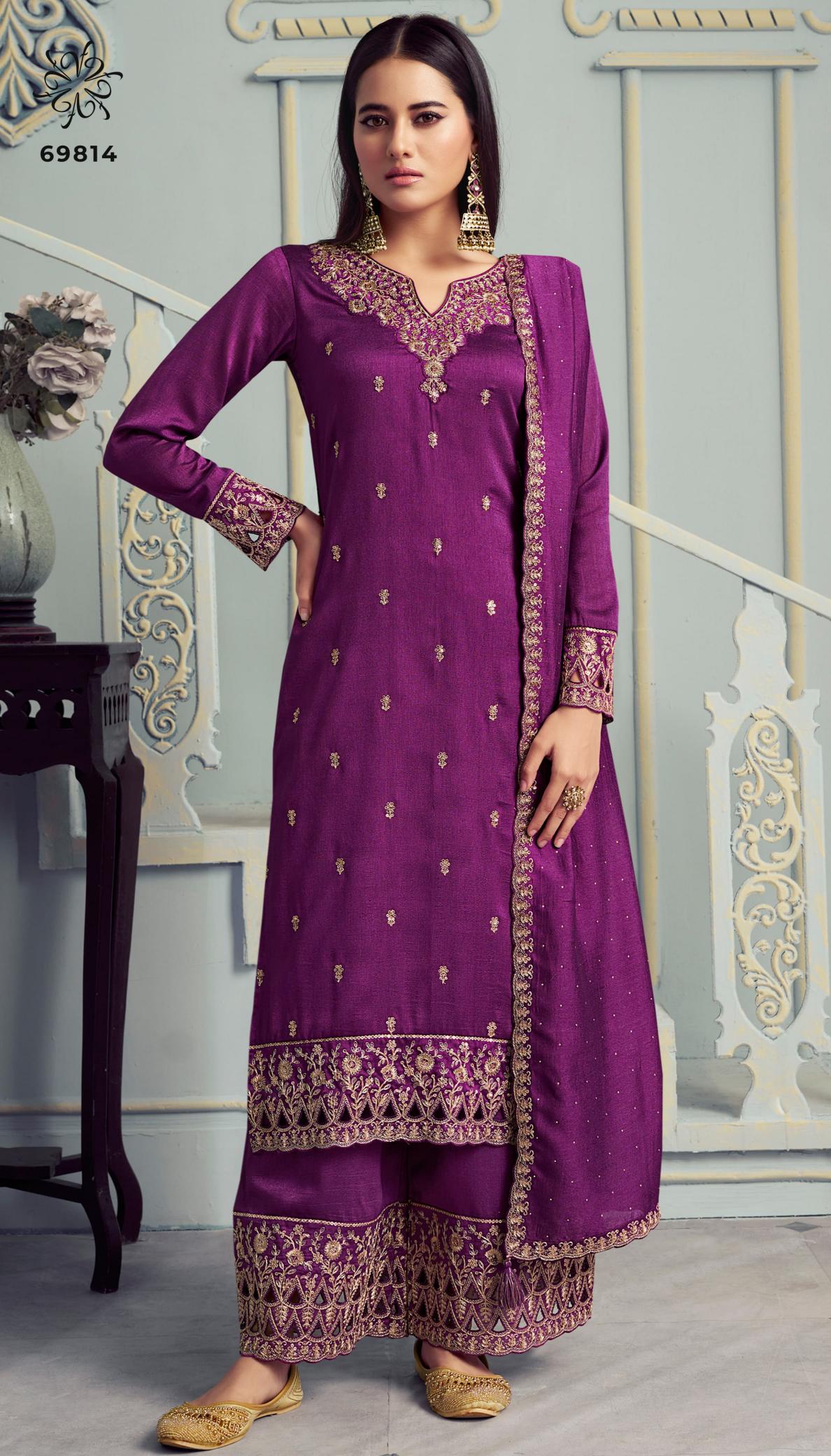 shaheen vo 8 by vinay kuleesh fully stitch plus size georgette ladies salwar kameez  