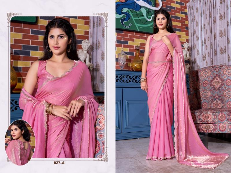 mehek 827a to 827e satin silk handwork exclusive designer sarees for womens 