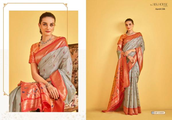 sarha presents aarohi silk luxurious tissue sarees for women
