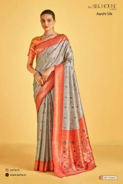 sarha presents aarohi silk luxurious tissue sarees for women