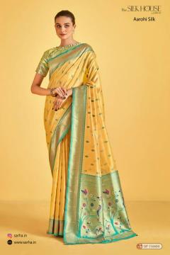 sarha presents aarohi silk luxurious tissue sarees for women