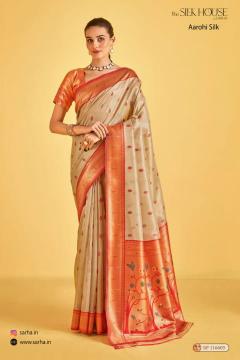 sarha presents aarohi silk luxurious tissue sarees for women
