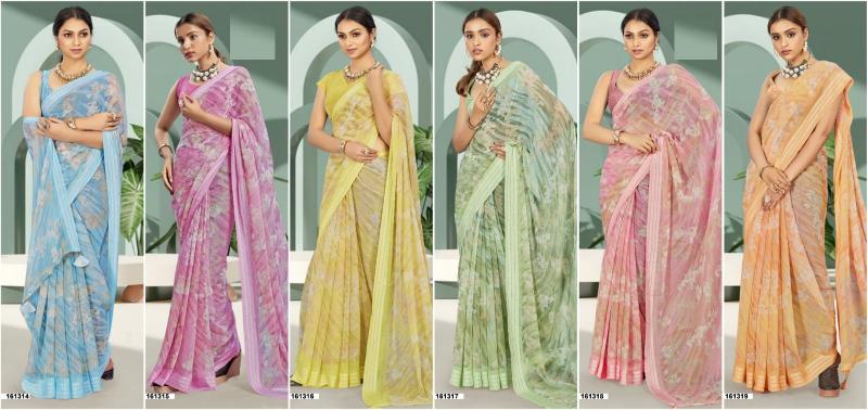 vallabhi prints ankolika vol 1 pretty look georgette saree wholesaler 