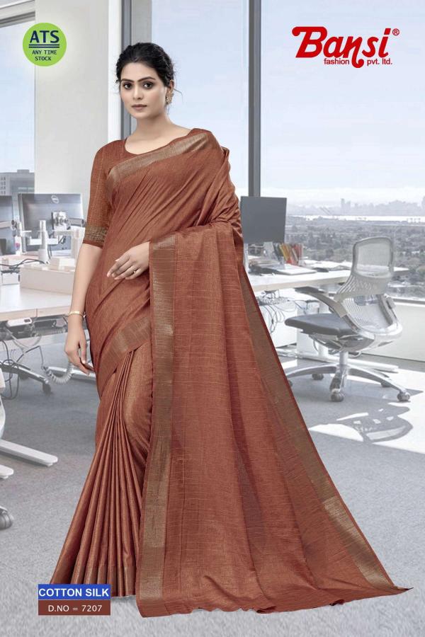 cotton silk by bansi hit design fancy saree for women 