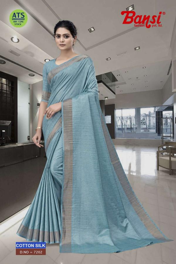cotton silk by bansi hit design fancy saree for women 