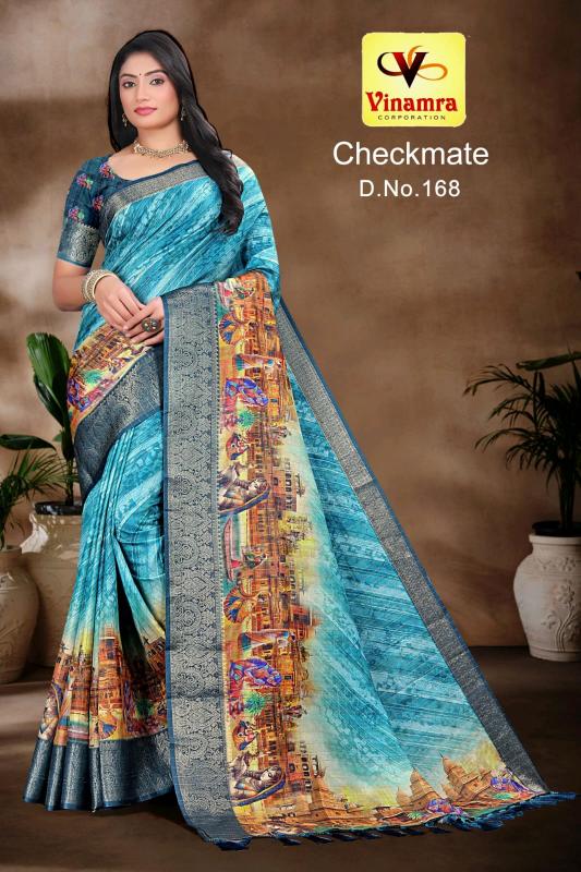 vinamra corporation checkmate dola zalard chexs casual saree for women