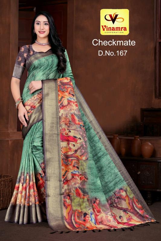 vinamra corporation checkmate dola zalard chexs casual saree for women