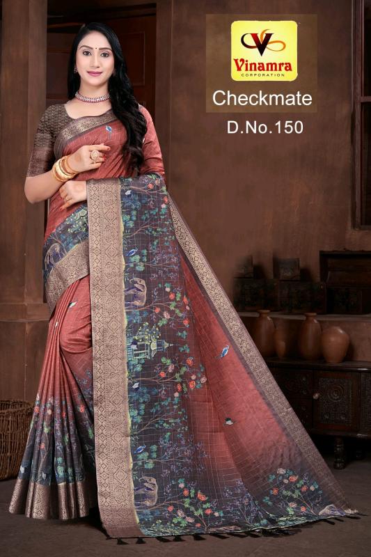 vinamra corporation checkmate dola zalard chexs casual saree for women