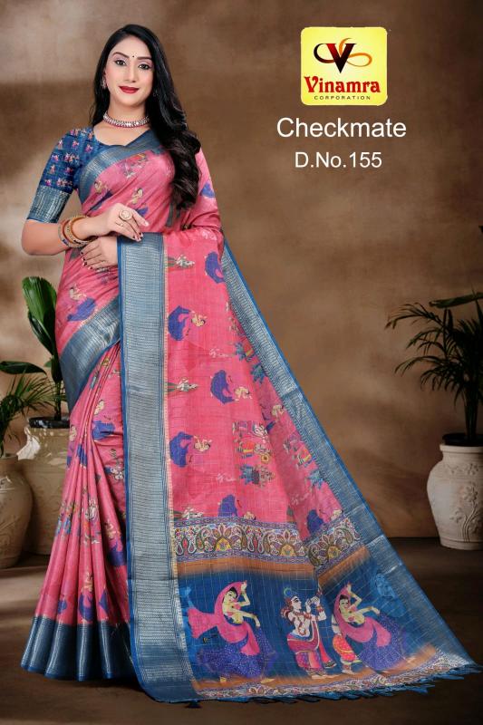 vinamra corporation checkmate dola zalard chexs casual saree for women